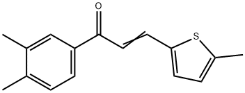 (2E)-1-(3,4-dimethylphenyl)-3-(5-methylthiophen-2-yl)prop-2-en-1-one Struktur