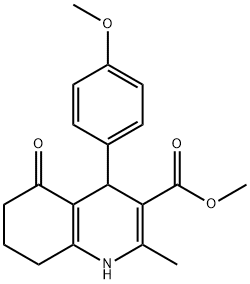 methyl 4-(4-methoxyphenyl)-2-methyl-5-oxo-1,4,5,6,7,8-hexahydro-3-quinolinecarboxylate Struktur