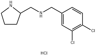 N-(3,4-DICHLOROBENZYL)-1-(PYRROLIDIN-2-YL)METHANAMINE HYDROCHLORIDE Struktur