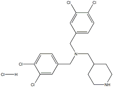 N,N-BIS(3,4-DICHLOROBENZYL)-1-(PIPERIDIN-4-YL)METHANAMINE HYDROCHLORIDE Struktur