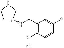 (R)-N-(2,5-DICHLOROBENZYL)PYRROLIDIN-3-AMINE HYDROCHLORIDE Struktur