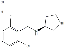 (S)-N-(2-CHLORO-6-FLUOROBENZYL)PYRROLIDIN-3-AMINE HYDROCHLORIDE Struktur