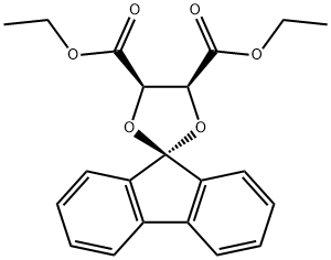 Spiro[1,3-dioxolane-2,9'-[9H]fluorene]-4,5-dicarboxylic acid, diethyl ester Struktur