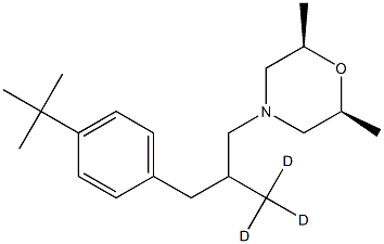 (2S,6R)-4-[2-[(4-tert-butylphenyl)methyl]-3,3,3-trideuteriopropyl]-2,6-dimethylmorpholine Struktur