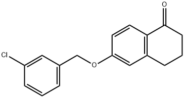 6-((3-CHLOROBENZYL)OXY)-3,4-DIHYDRONAPHTHALEN-1(2H)-ONE Struktur