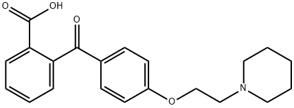 Benzoic acid, 2-[4-[2-(1-piperidinyl)ethoxy]benzoyl]- Struktur