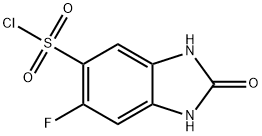 6-fluoro-2-oxo-2,3-dihydro-1H-benzimidazole-5-sulfonyl chloride Struktur