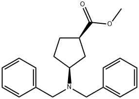 methyl 3-(dibenzylamino)cyclopentane-1-carboxylate Struktur