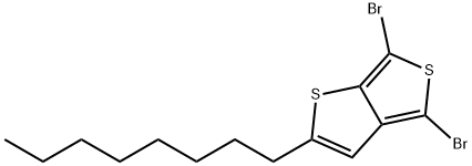 4,6-dibromo-2-octylthieno[3,4-b]thiophene Struktur