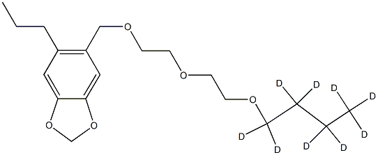 5-[2-[2-(1,1,2,2,3,3,4,4,4-nonadeuteriobutoxy)ethoxy]ethoxymethyl]-6-propyl-1,3-benzodioxole Struktur