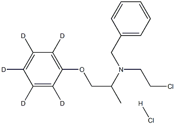 N-benzyl-N-(2-chloroethyl)-1-(2,3,4,5,6-pentadeuteriophenoxy)propan-2-amine:hydrochloride Struktur