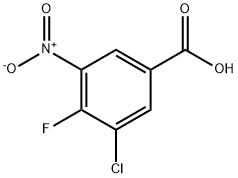 3-Chloro-4-fluoro-5-nitro-benzoic acid Struktur