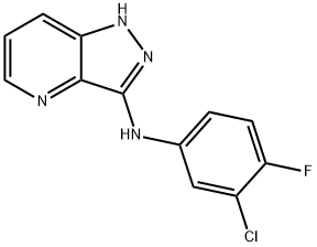 N-(3-氯-4-氟苯基)-1H-吡唑并[4,3-B]吡啶-3-胺, 1330624-42-4, 結(jié)構(gòu)式