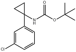 tert-Butyl N-[1-(3-chlorophenyl)cyclopropyl]carbamate Struktur