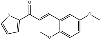 (2E)-3-(2,5-dimethoxyphenyl)-1-(thiophen-2-yl)prop-2-en-1-one Struktur