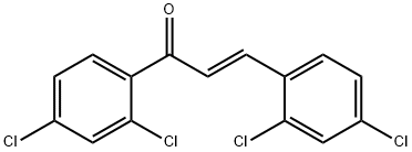 (2E)-1,3-bis(2,4-dichlorophenyl)prop-2-en-1-one Struktur