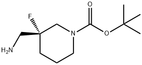 tert-Butyl 3-(aminomethyl)-3-fluoropiperidine- Struktur