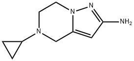 5-CYCLOPROPYL-4,5,6,7-TETRAHYDROPYRAZOLO[1,5-A]PYRAZIN-2-AMINE Struktur