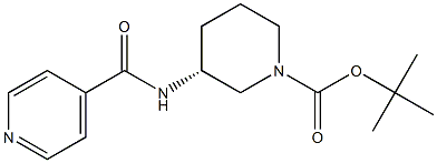 (R)-tert-Butyl 3-(pyridine-4-carbonylamino)piperidine-1-carboxylate Struktur