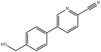 5-(4-(HYDROXYMETHYL)PHENYL)PICOLINONITRILE Struktur