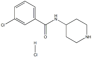 3-Chloro-N-(piperidin-4-yl)benzamide hydrochloride Struktur