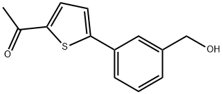 1-(5-(3-(HYDROXYMETHYL)PHENYL)THIOPHEN-2-YL)ETHANONE Struktur