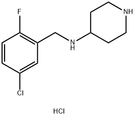 N-(5-Chloro-2-fluorobenzyl)piperidin-4-amine dihydrochloride Struktur