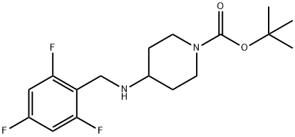 tert-Butyl 4-(2,4,6-trifluorobenzylamino)piperidine-1-carboxylate Struktur