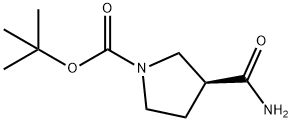 (S)-1-Boc-pyrrolidine-3-carboxamide Struktur