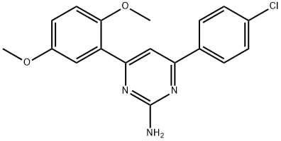 4-(4-chlorophenyl)-6-(2,5-dimethoxyphenyl)pyrimidin-2-amine Struktur