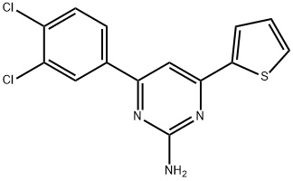 4-(3,4-dichlorophenyl)-6-(thiophen-2-yl)pyrimidin-2-amine Struktur