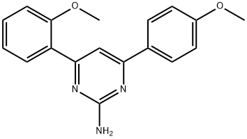 4-(2-methoxyphenyl)-6-(4-methoxyphenyl)pyrimidin-2-amine Struktur