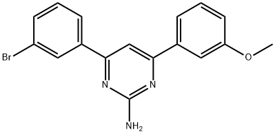 4-(3-bromophenyl)-6-(3-methoxyphenyl)pyrimidin-2-amine Struktur