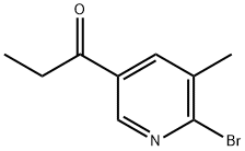 1-(6-bromo-5-methylpyridin-3-yl)propan-1-one Struktur