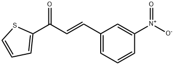 (2E)-3-(3-nitrophenyl)-1-(thiophen-2-yl)prop-2-en-1-one Struktur