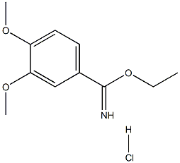 Benzenecarboximidic acid, 3,4-dimethoxy-, ethyl ester, hydrochloride Struktur