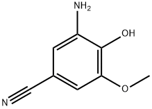 3-Amino-4-hydroxy-5-methoxy-benzonitrile Struktur