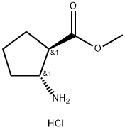 trans-Methyl 2-aminocyclopentanecarboxylate hydrochloride Struktur