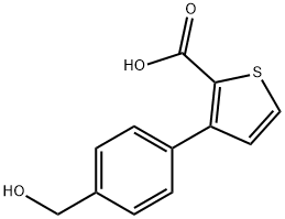 3-(4-(HYDROXYMETHYL)PHENYL)THIOPHENE-2-CARBOXYLIC ACID Struktur