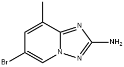 6-Bromo-8-methyl-[1,2,4]triazolo[1,5-a]pyridin-2-ylamine Struktur