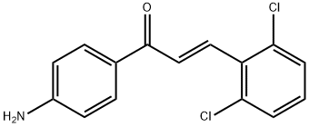 (2E)-1-(4-aminophenyl)-3-(2,6-dichlorophenyl)prop-2-en-1-one Struktur