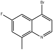 4-Bromo-6-fluoro-8-methyl-quinoline Struktur