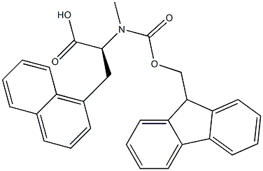 N-Fmoc-N-methyl-3-(1-naphthyl)-L-alanine Struktur