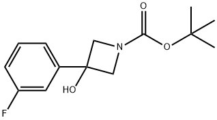 TERT-BUTYL 3-(3-FLUOROPHENYL)-3-HYDROXYAZETIDINE-1-CARBOXYLATE Struktur