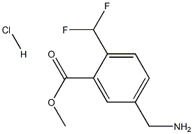 METHYL 5-(AMINOMETHYL)-2-(DIFLUOROMETHYL)BENZOATE HCL Struktur