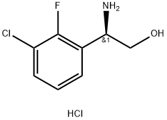 (2R)-2-AMINO-2-(3-CHLORO-2-FLUOROPHENYL)ETHAN-1-OL HYDROCHLORIDE Struktur