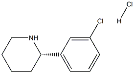 (S)-2-(3-chlorophenyl)piperidine hydrochloride Struktur