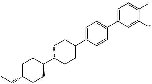 1,1'-Biphenyl, 4'-[(trans,trans)-4'-ethyl[1,1'-bicyclohexyl]-4-yl]-3,4-difluoro- Struktur