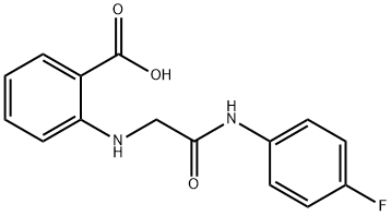 2-[[2-[(4-fluorophenyl)amino]-2-oxoethyl]amino]-benzoic acid Struktur