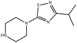 1-[3-(propan-2-yl)-1,2,4-thiadiazol-5-yl]piperazine Struktur